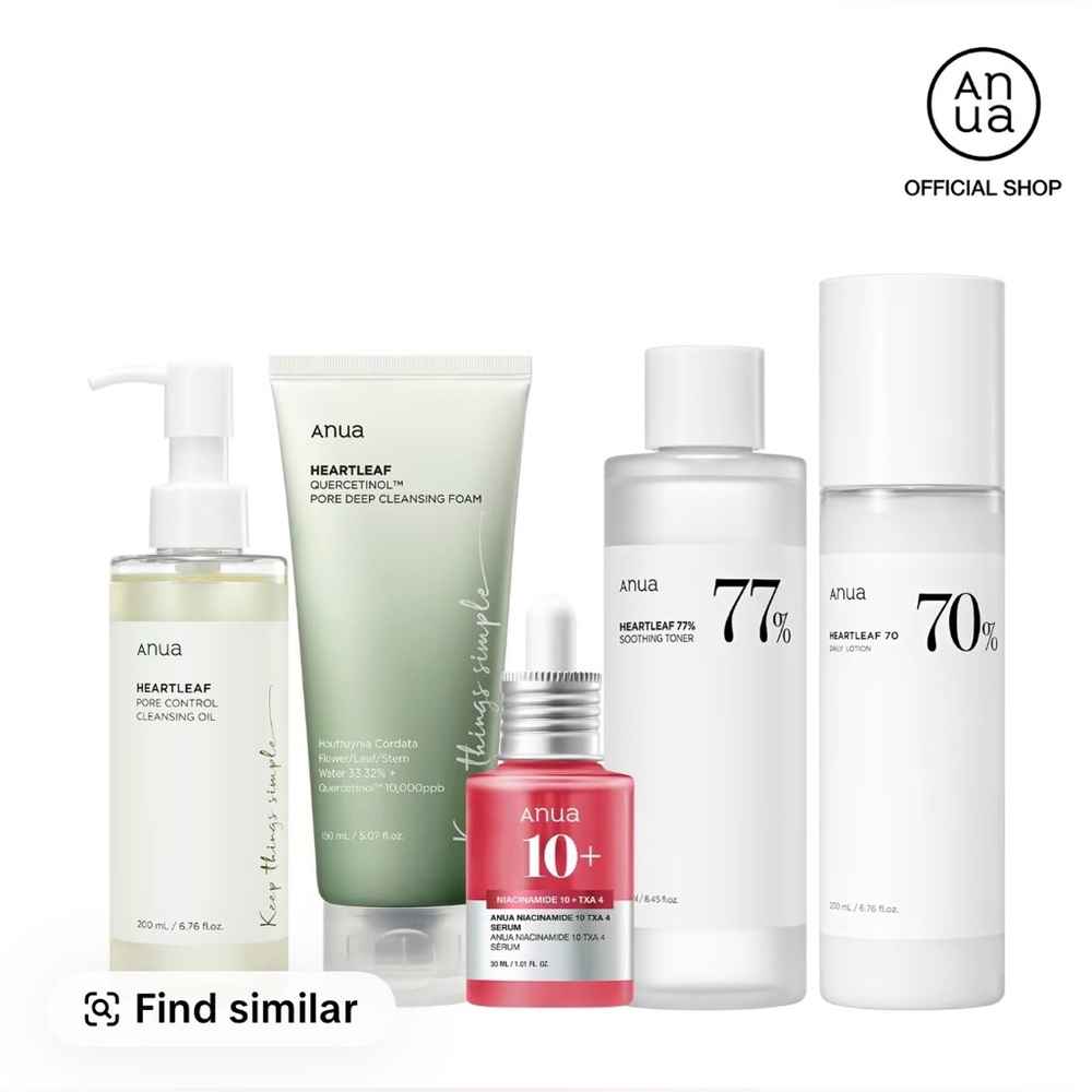 Anua Skincare Set with Heartleaf Extract